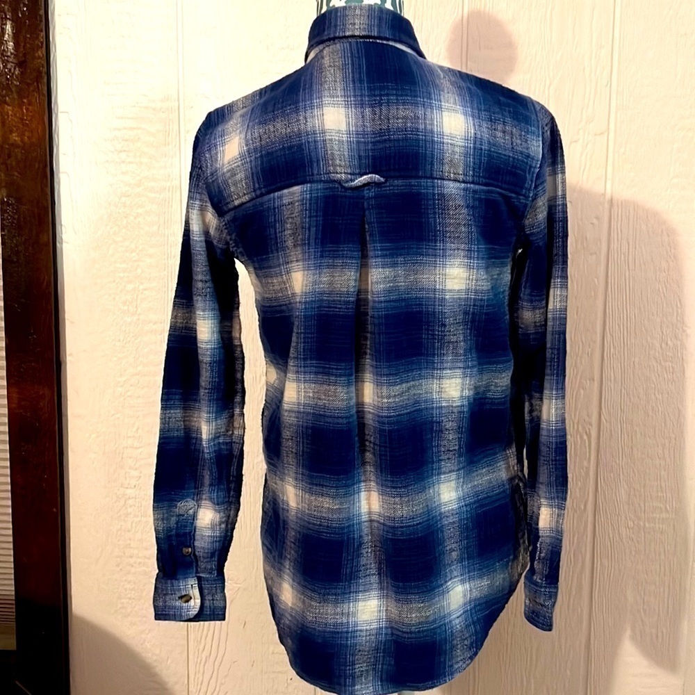 American Eagle amazingly soft boyfriend fit flannel xs - Picture 6 of 7